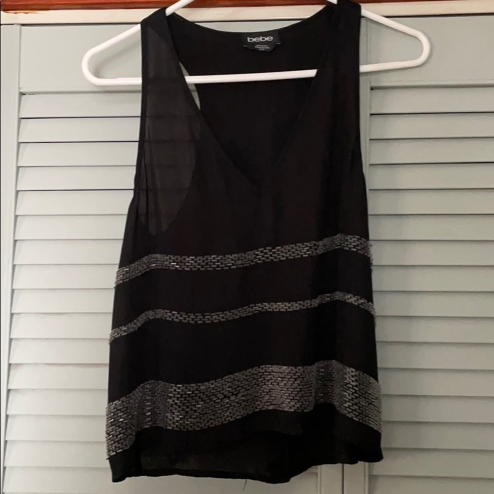 Sexy black beaded tank!